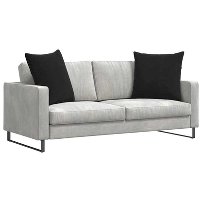 Cuscini da Divano 2 pcs Nero 60 x 60 cm Tessuto in Cords | homemem39