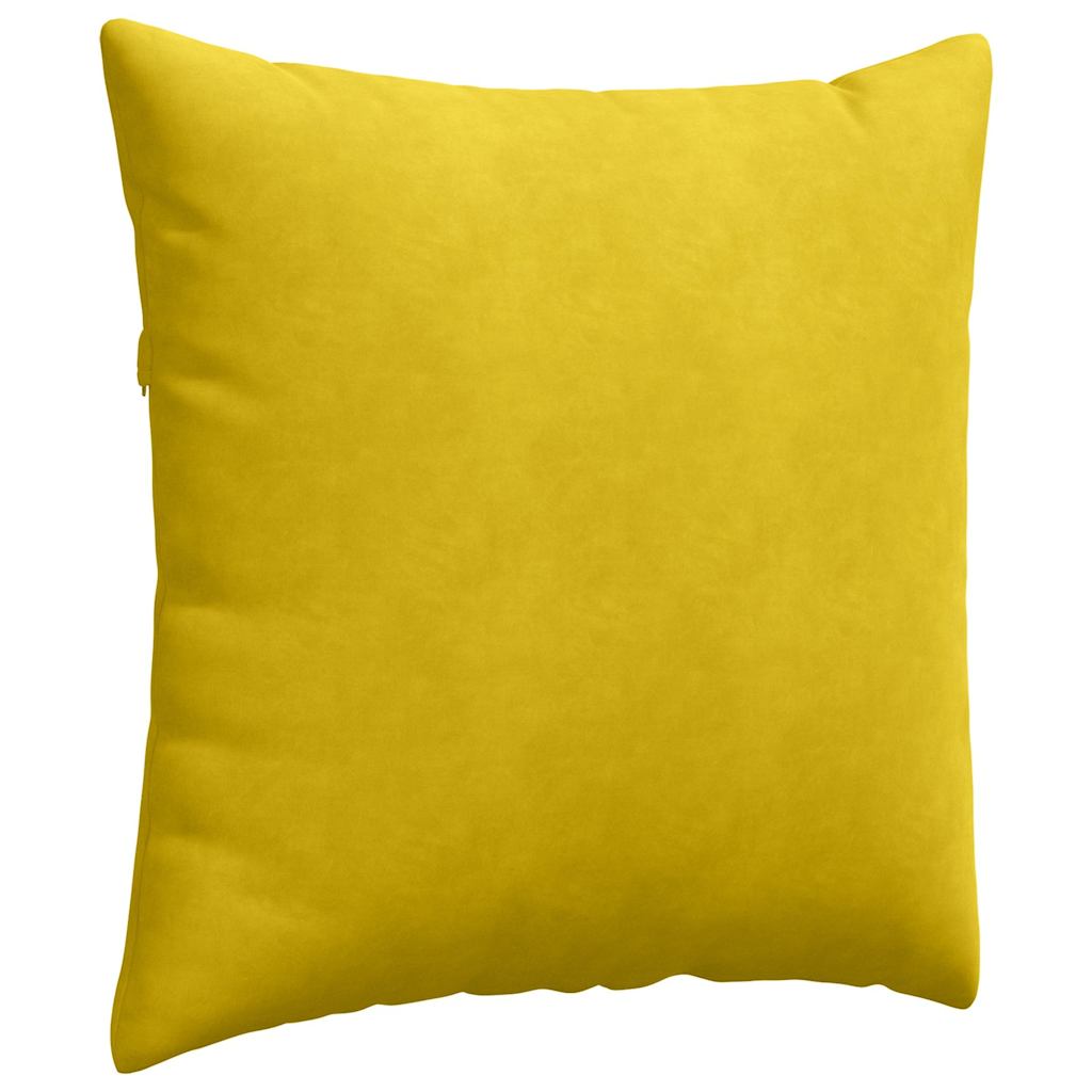 Cuscini da Divano 2 pcs Giallo 60 x 60 cm Tessuto in Cords | homemem39