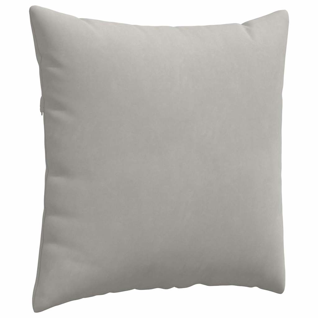 Cuscini da Divano 2 pcs Grigio chiaro 60 x 60 cm Tessuto | homemem39