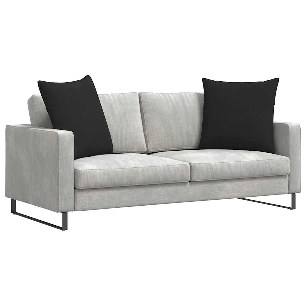 Cuscini da Divano 2 pcs Nero 60 x 60 cm Tessuto | homemem39