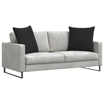 Cuscini da Divano 2 pcs Nero 60 x 60 cm Tessuto | homemem39