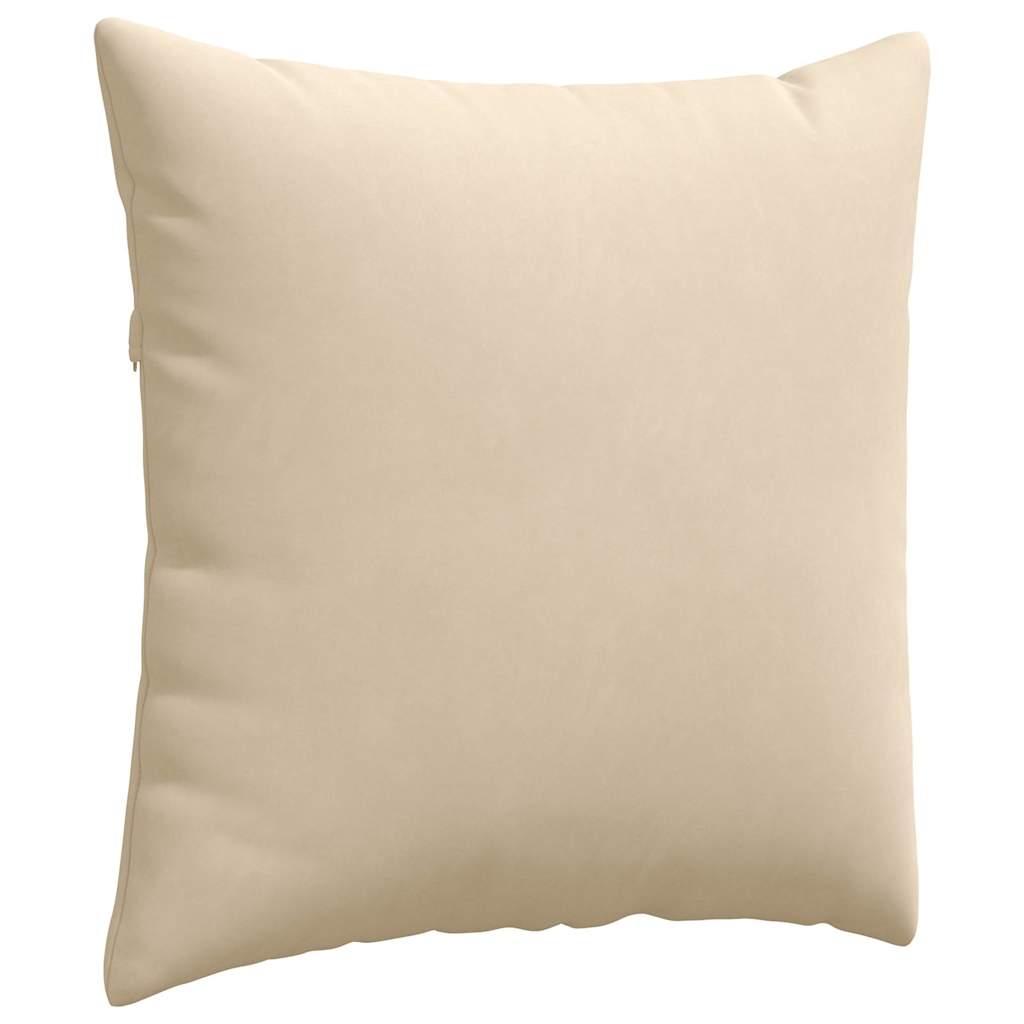 Cuscini da Divano 2 pcs Crema 60 x 60 cm Tessuto | homemem39