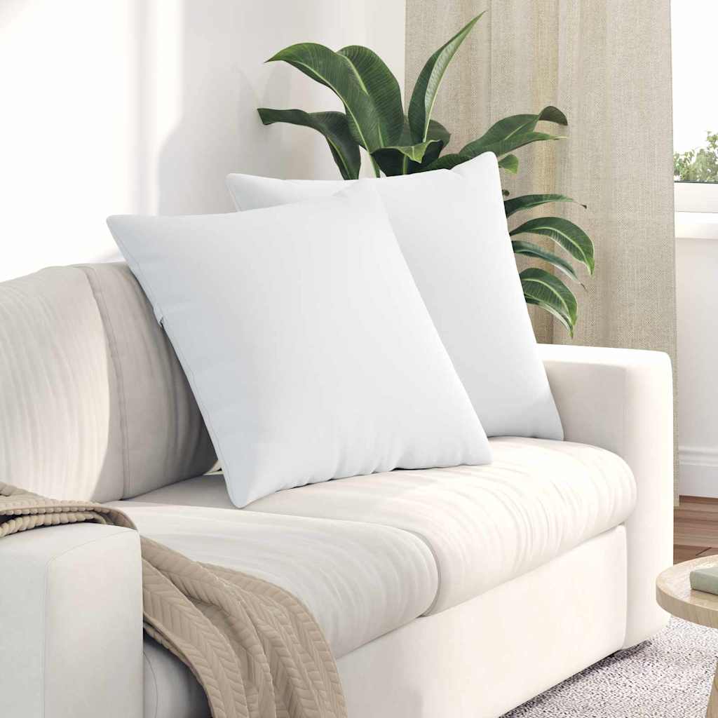 Cuscini da Divano 2 pcs Bianco 80 x 80 cm Tessuto | homemem39