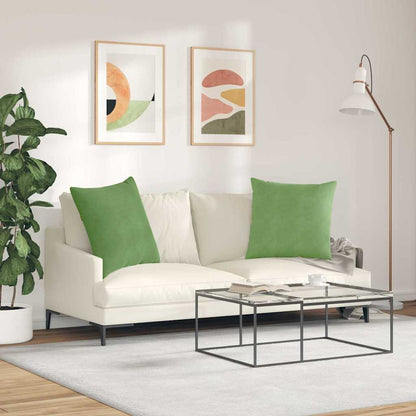 Cuscini da Divano 2 pcs Verde chiaro 80 x 80 cm | homemem39