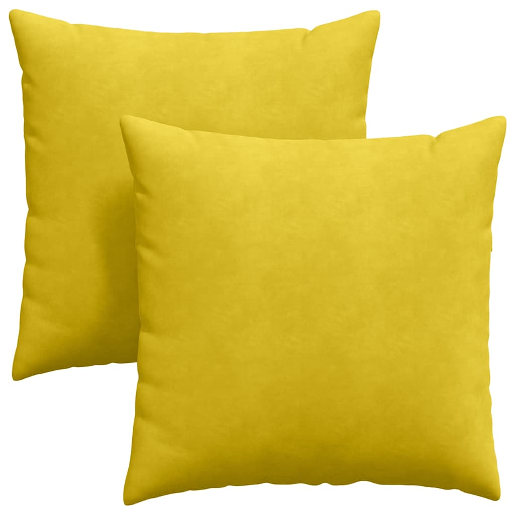 Cuscini da Divano 2 pcs Giallo 80 x 80 cm Tessuto in Cords | homemem39