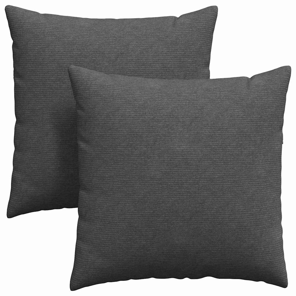 Cuscini da Divano 2 pcs Grigio scuro 80 x 80 cm | homemem39
