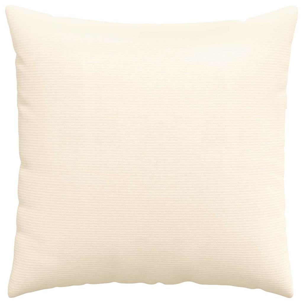 Cuscini da Divano 2 pcs Crema 80 x 80 cm Tessuto in Cords | homemem39