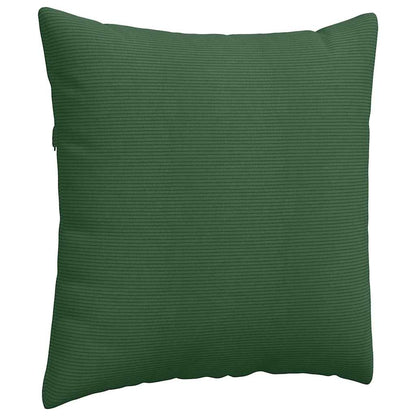 Cuscini da Divano 2 pcs Verde Scuro 80 x 80 cm Tessuto in Cords | homemem39