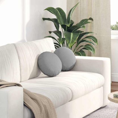 Cuscini per Seduta 2 pcs Grigio Nuvola Ø30 x 13 cm Tessuto | homemem39