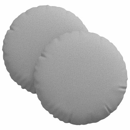Cuscini per Seduta 2 pcs Grigio Nuvola Ø30 x 13 cm Tessuto | homemem39