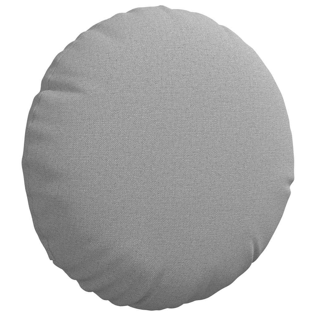 Cuscini per Seduta 2 pcs Grigio Nuvola Ø30 x 13 cm Tessuto | homemem39
