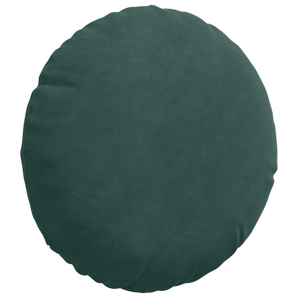 Cuscini per Seduta 2 pcs Verde Scuro Ø30 x 13 cm Velluto | homemem39