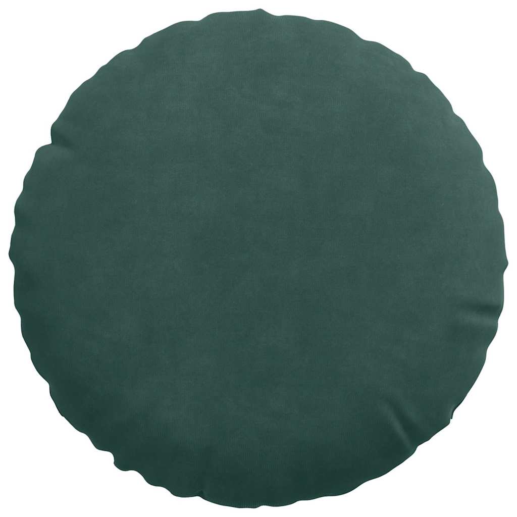 Cuscini per Seduta 2 pcs Verde Scuro Ø30 x 13 cm Velluto | homemem39
