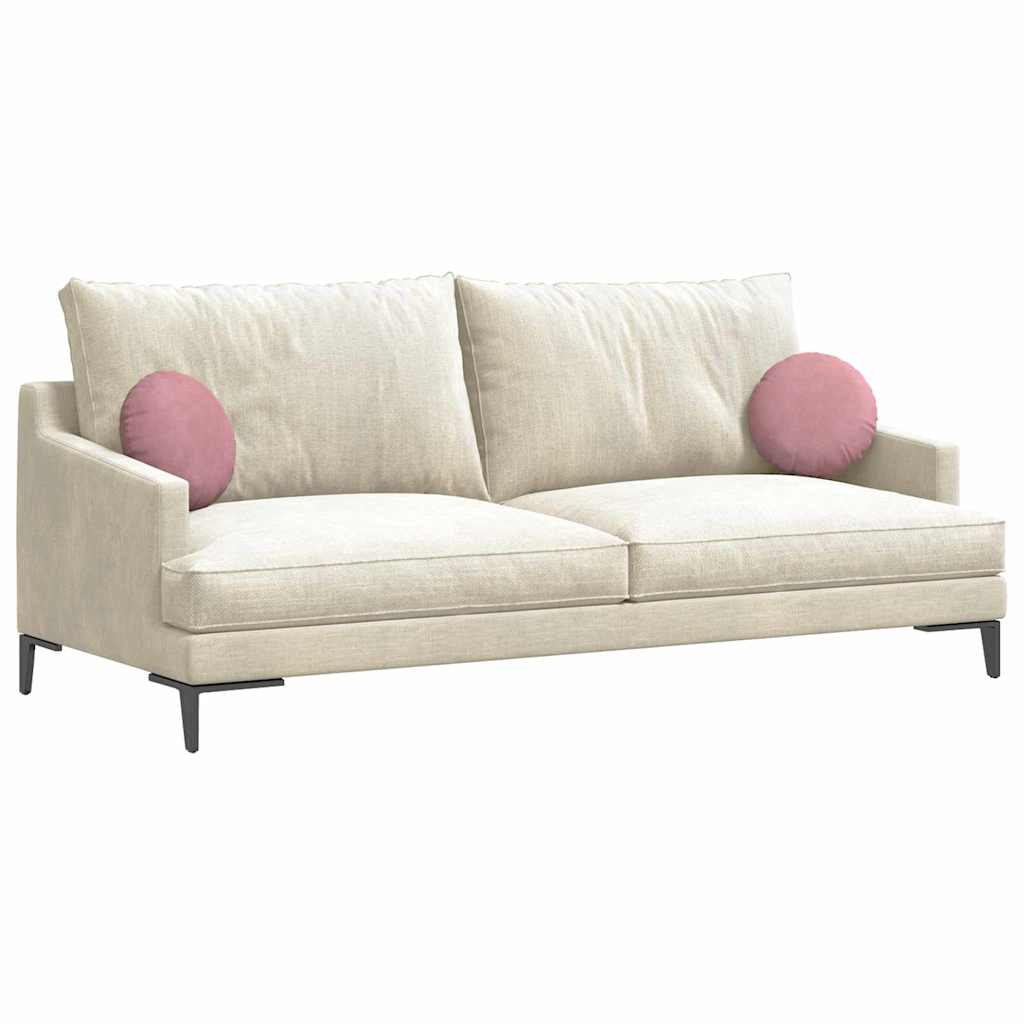 Cuscini per Seduta 2 pcs Rosa Ø30 x 13 cm Velluto | homemem39
