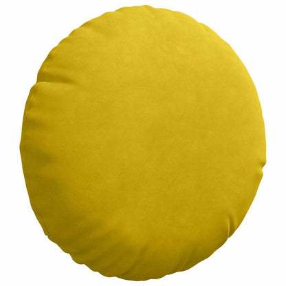 Cuscini per Seduta 2 pcs Giallo Ø30 x 13 cm Velluto | homemem39