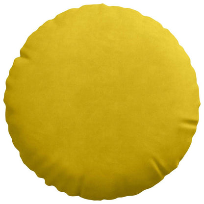 Cuscini per Seduta 2 pcs Giallo Ø30 x 13 cm Velluto | homemem39