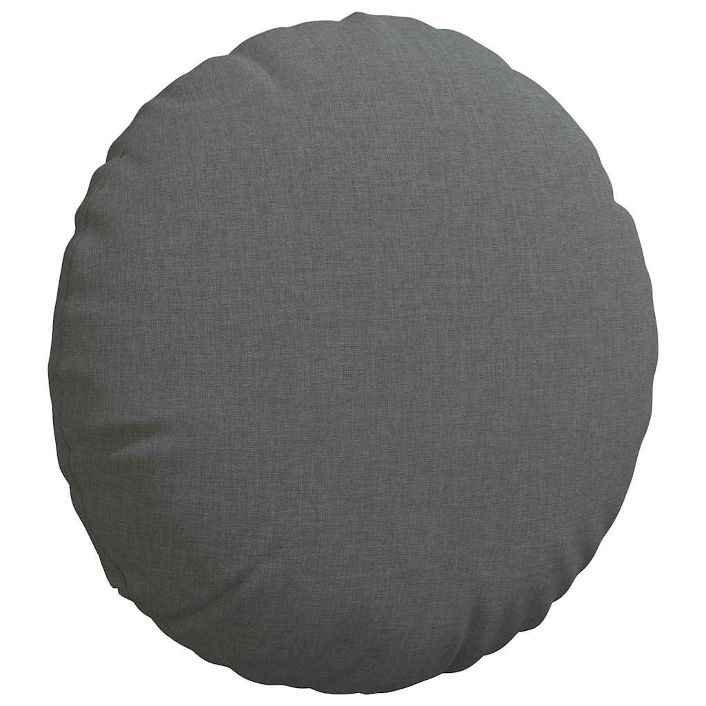 Cuscini per Seduta 2 pcs Grigio scuro Ø40 x 13 cm Tessuto | homemem39