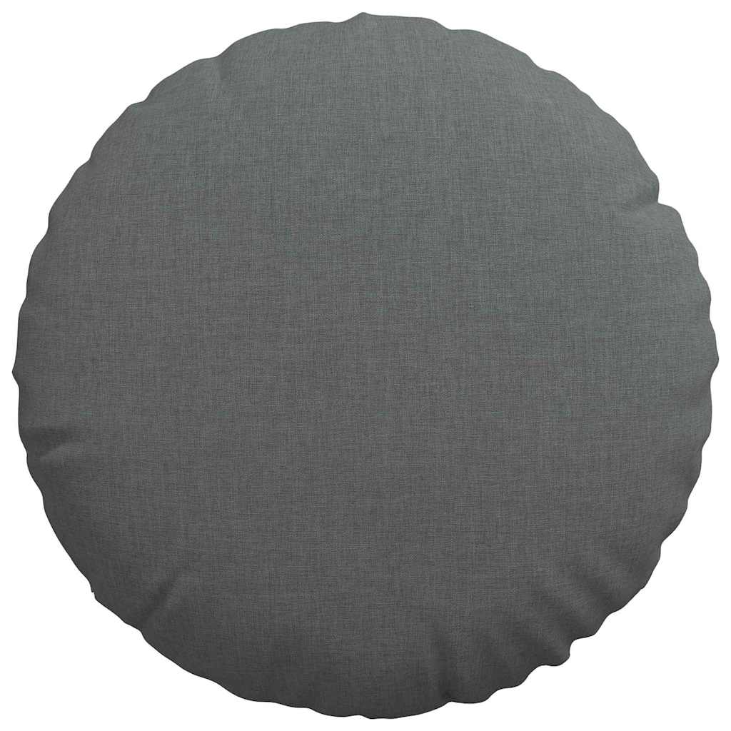Cuscini per Seduta 2 pcs Grigio scuro Ø40 x 13 cm Tessuto | homemem39