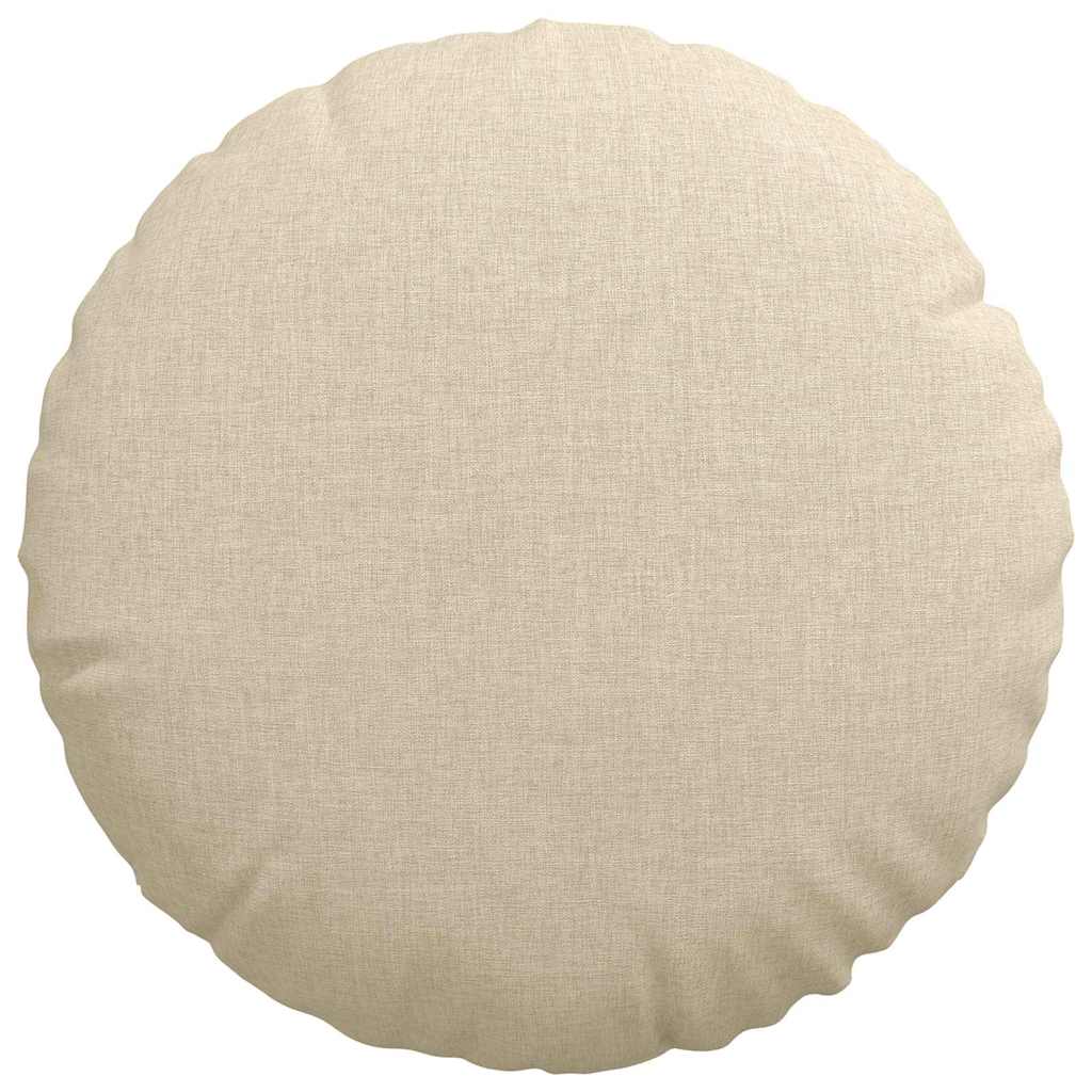 Cuscini per Seduta 2 pcs Crema Ø40 x 13 cm Tessuto | homemem39