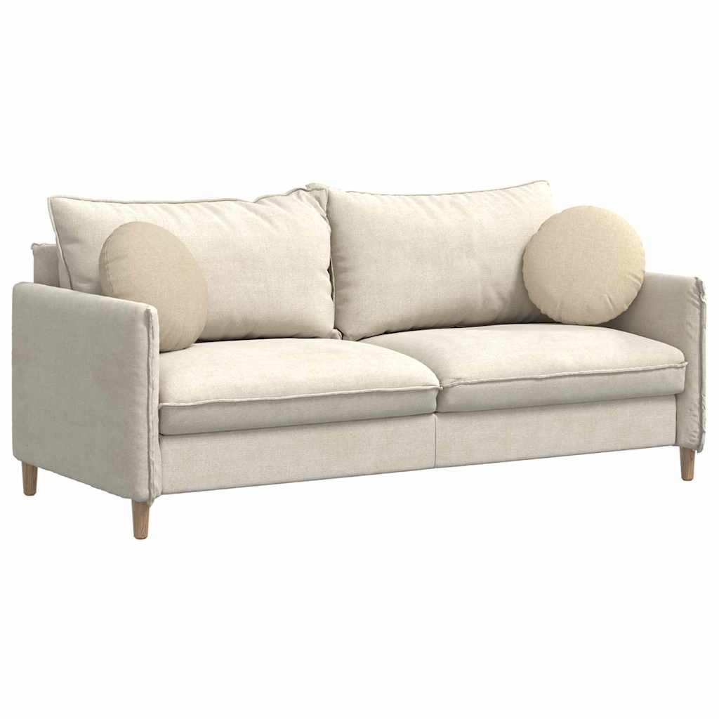Cuscini per Seduta 2 pcs Crema Ø40 x 13 cm Tessuto | homemem39