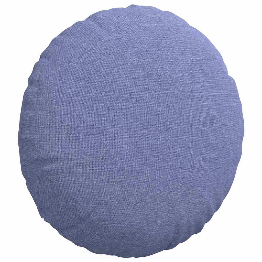 Cuscini per Seduta 2 pcs Blu jeans Ø40 x 13 cm Tessuto | homemem39
