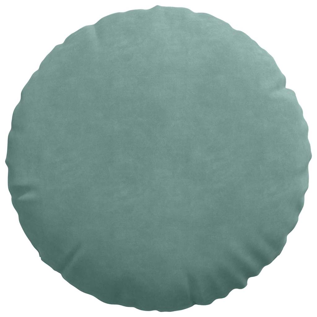 Cuscini per Seduta 2 pcs Verde Mare Ø 40 x 13 cm Velluto | homemem39