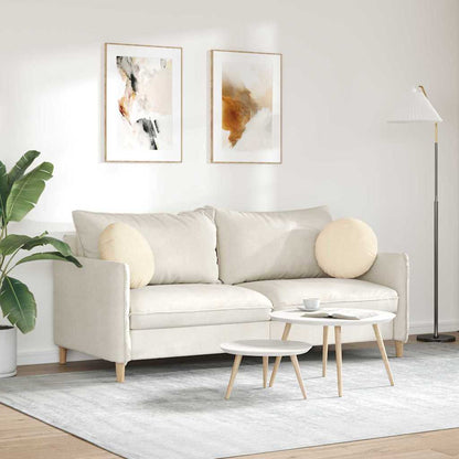 Cuscini per Seduta 2 pcs Crema Ø 40 cm Tessuto in Cords | homemem39
