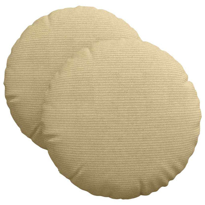 Cuscini per Seduta 2 pcs Grigio Verde Ø 40 cm Tessuto in Cords | homemem39