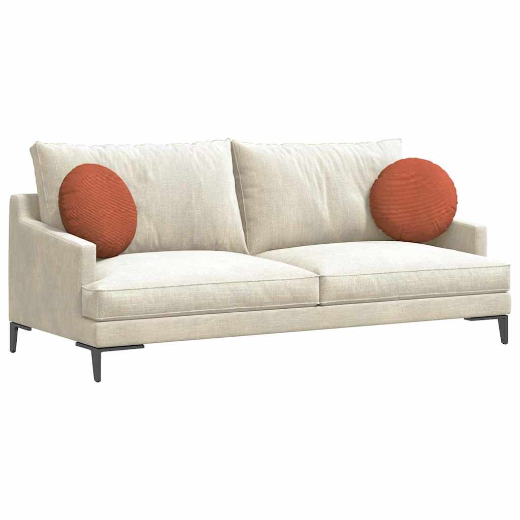 Cuscini per Seduta 2 pcs Rosso Arancio Ø 40 cm Tessuto in Cords | homemem39