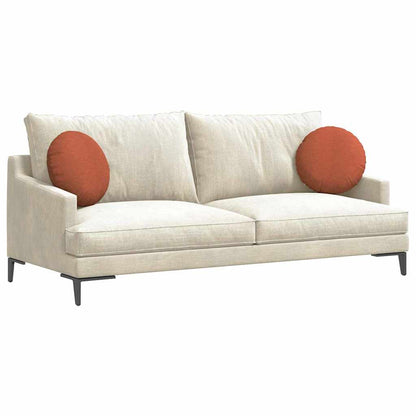 Cuscini per Seduta 2 pcs Rosso Arancio Ø 40 cm Tessuto in Cords | homemem39