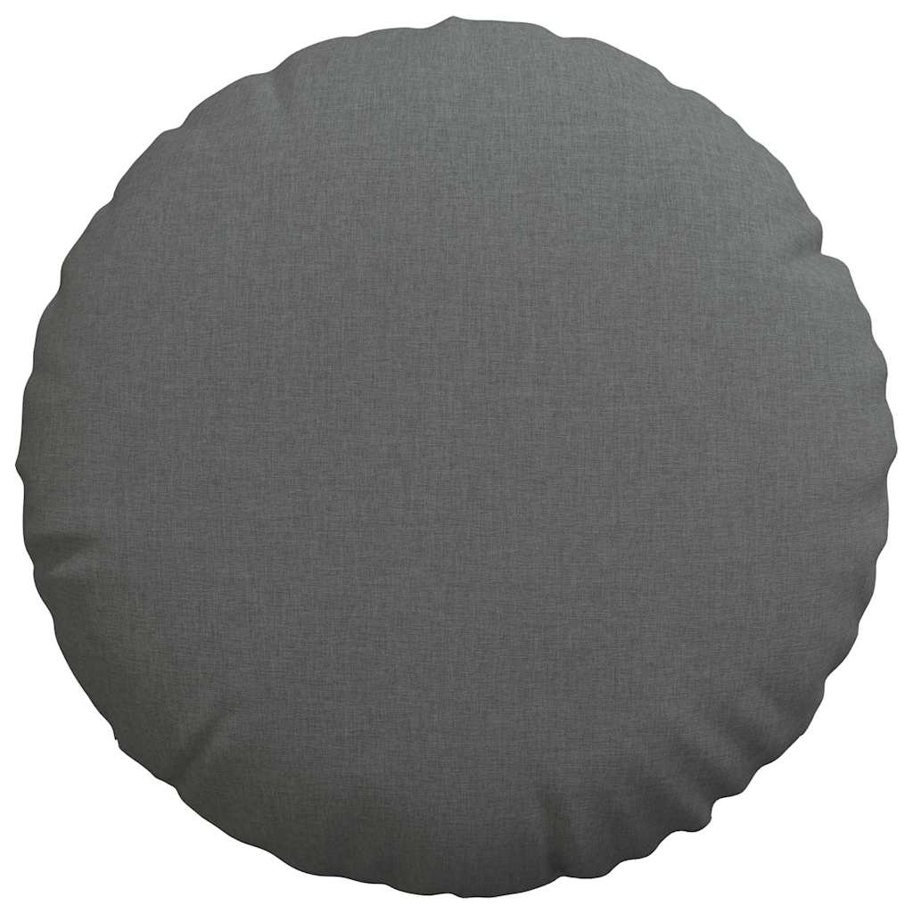 Cuscini per Seduta 2 pcs Grigio scuro Ø50 x 19 cm Tessuto | homemem39