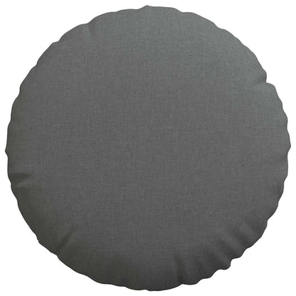 Cuscini per Seduta 2 pcs Grigio scuro Ø50 x 19 cm Tessuto | homemem39