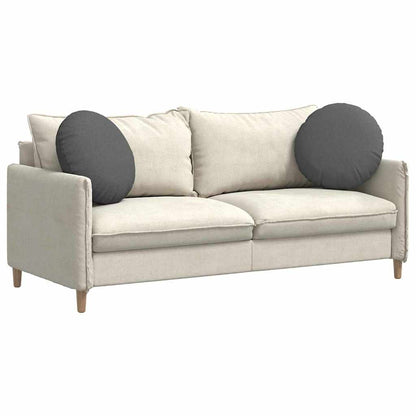 Cuscini per Seduta 2 pz Tessuto Grigio scuro Ø50 x 19 cm