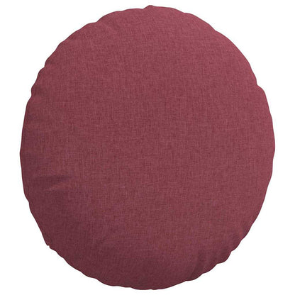 Cuscini per Seduta 2 pcs Rosso Vino Ø50 x 19 cm Tessuto | homemem39