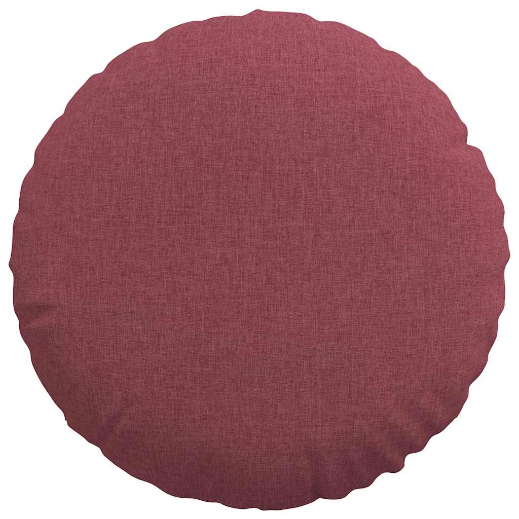 Cuscini per Seduta 2 pcs Rosso Vino Ø50 x 19 cm Tessuto | homemem39