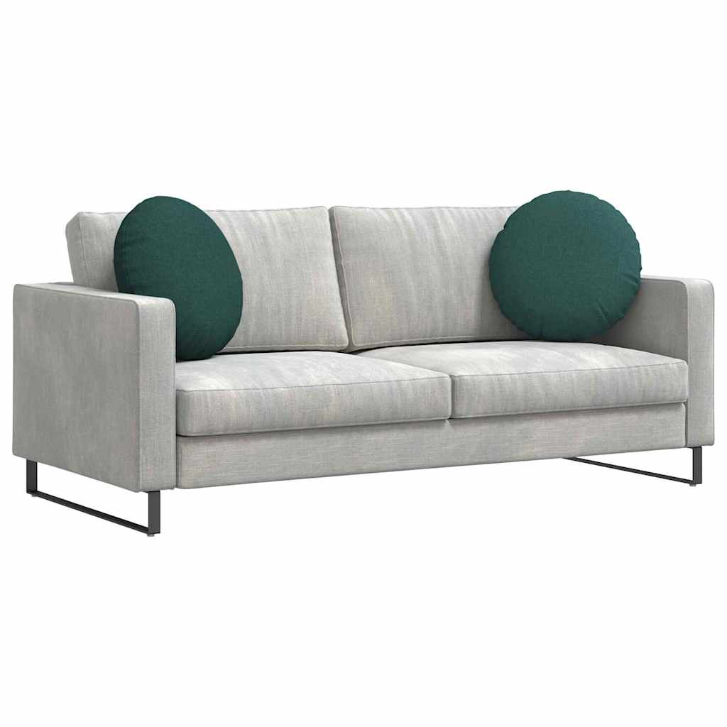 Cuscini per Seduta 2 pcs Verde Scuro Ø50 x 19 cm Tessuto | homemem39