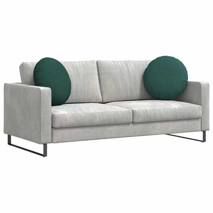 Cuscini per Seduta 2 pcs Verde Scuro Ø50 x 19 cm Tessuto | homemem39