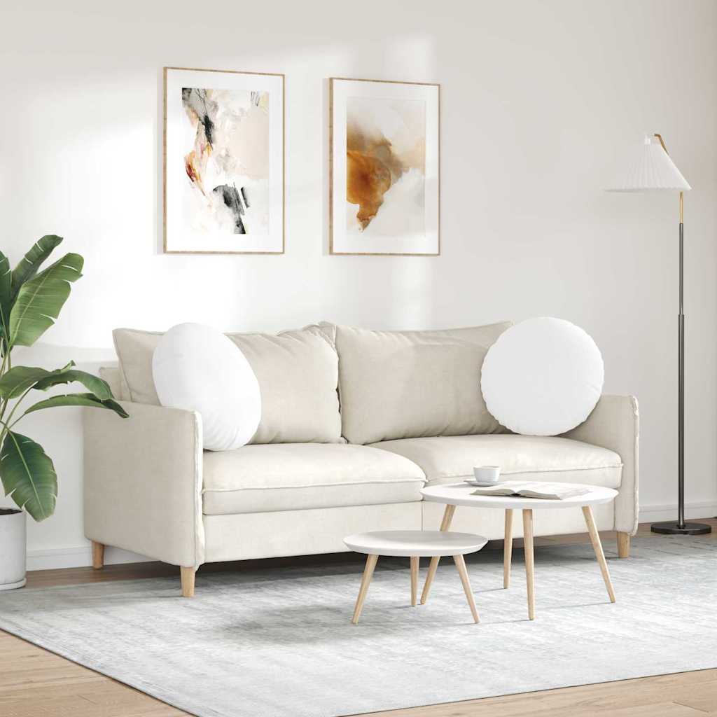 Cuscini per Seduta 2 pcs Bianco Ø50 x 19 cm Tessuto | homemem39
