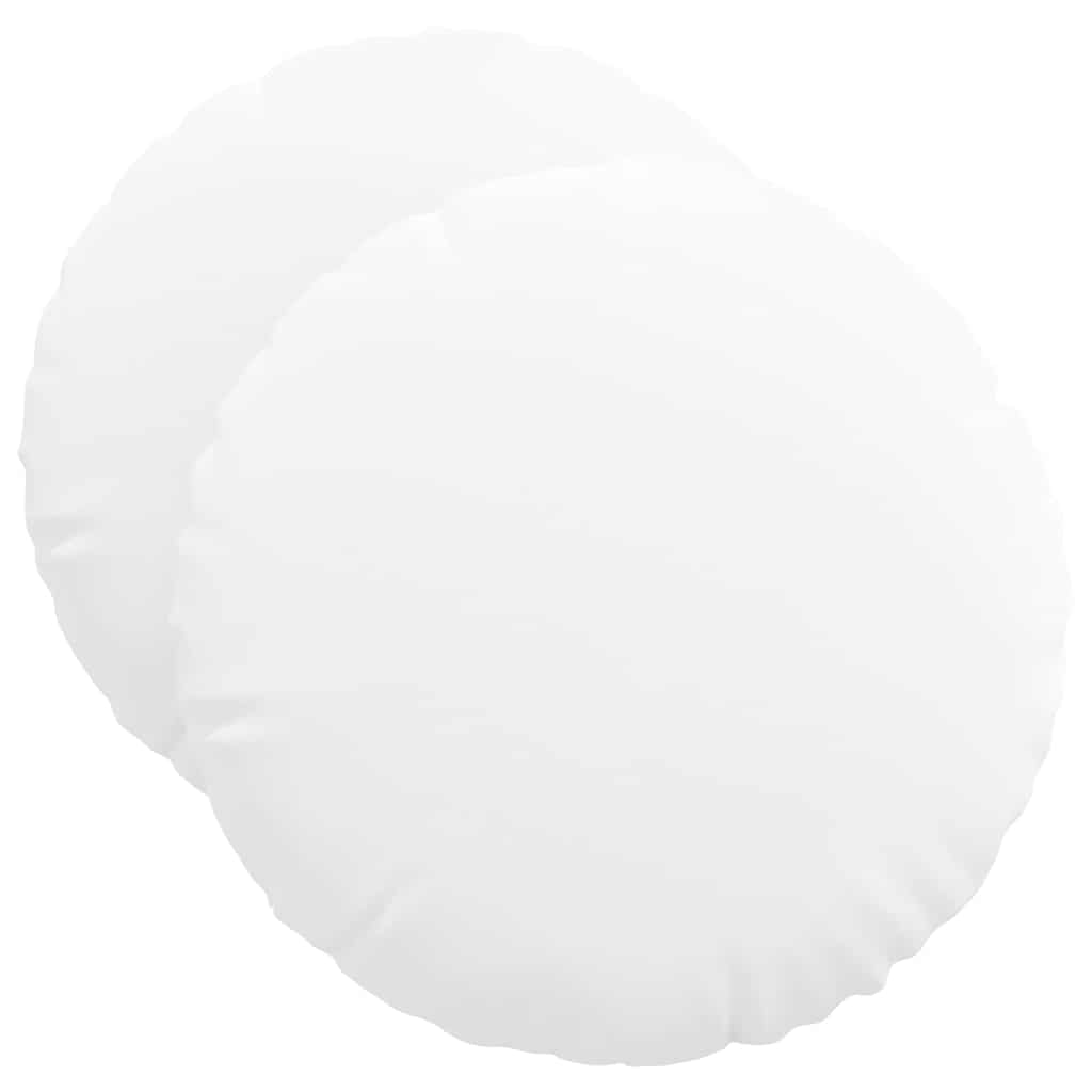 Cuscini per Seduta 2 pcs Bianco Ø50 x 19 cm Tessuto | homemem39