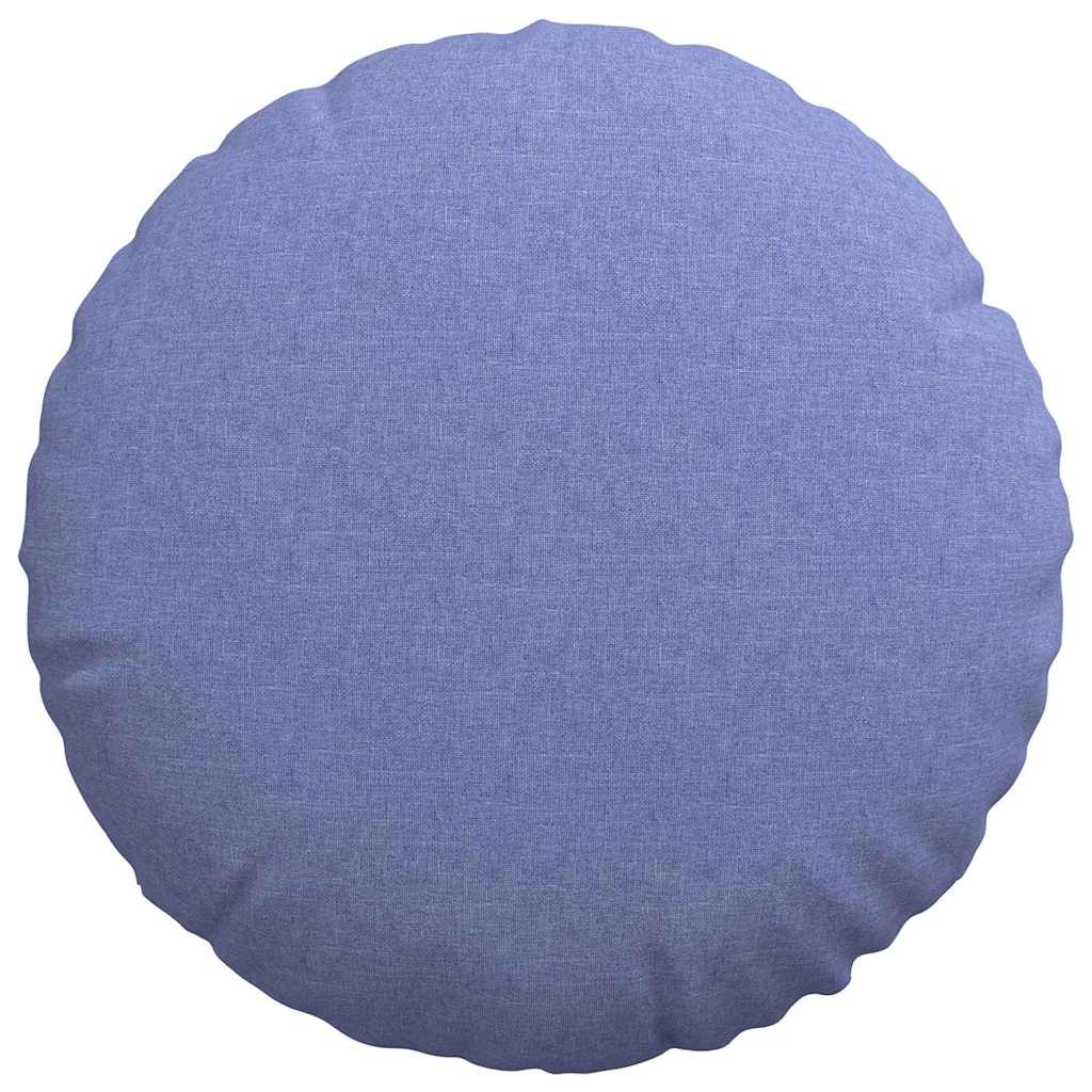 Cuscini per Seduta 2 pcs Blu jeans Ø50 x 19 cm Tessuto | homemem39
