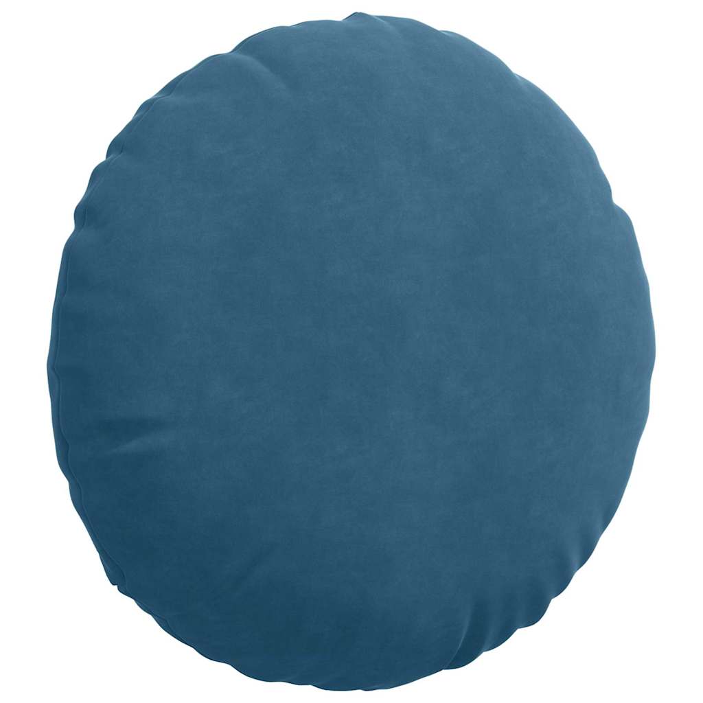 Cuscini per Seduta 2 pcs Blu Ø50 x 19 cm Velluto | homemem39