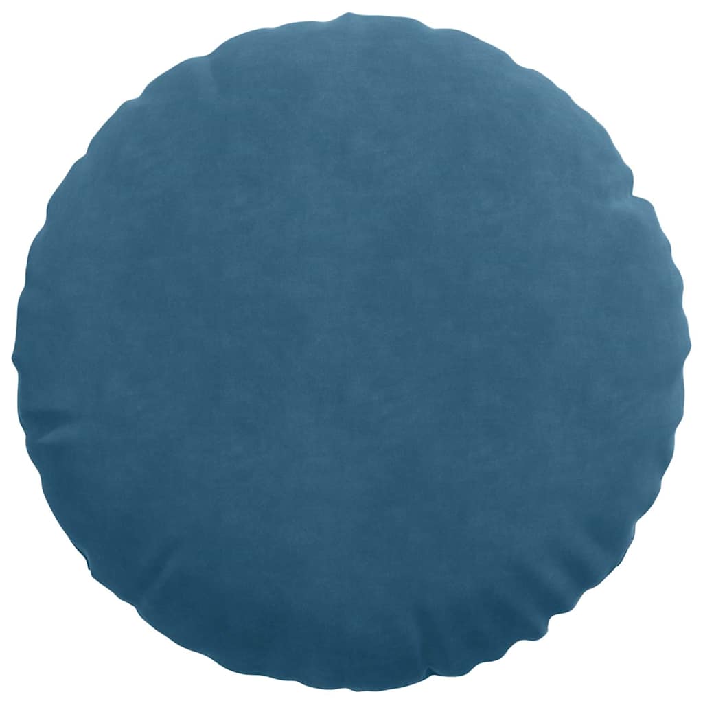 Cuscini per Seduta 2 pcs Blu Ø50 x 19 cm Velluto | homemem39