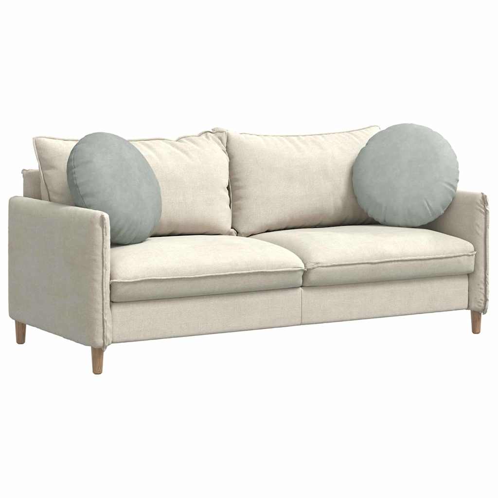 Cuscini per Seduta 2 pcs Grigio chiaro Ø50 x 19 cm Velluto | homemem39