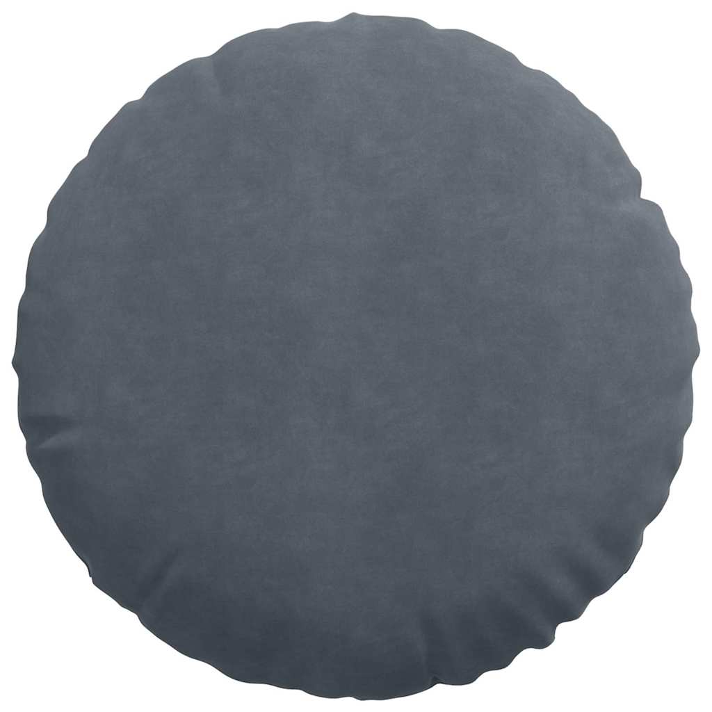 Cuscini per Seduta 2 pcs Grigio scuro Ø50 x 19 cm Velluto | homemem39