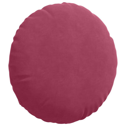 Cuscini per Seduta 2 pcs Rosso Vino Ø50 x 19 cm Velluto | homemem39
