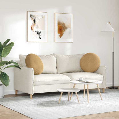 Cuscini per Seduta 2 pcs Marrone Ø50 x 19 cm Velluto | homemem39