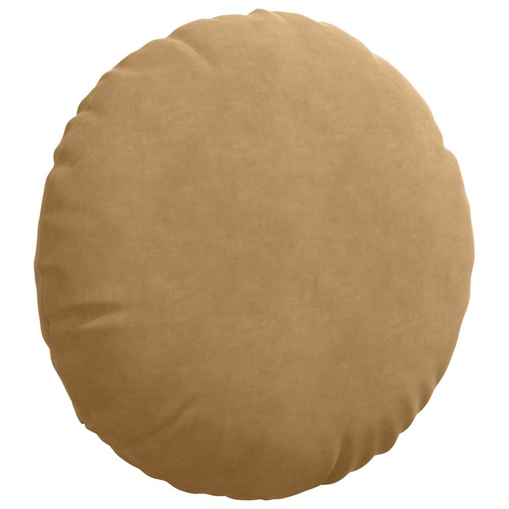 Cuscini per Seduta 2 pcs Marrone Ø50 x 19 cm Velluto | homemem39