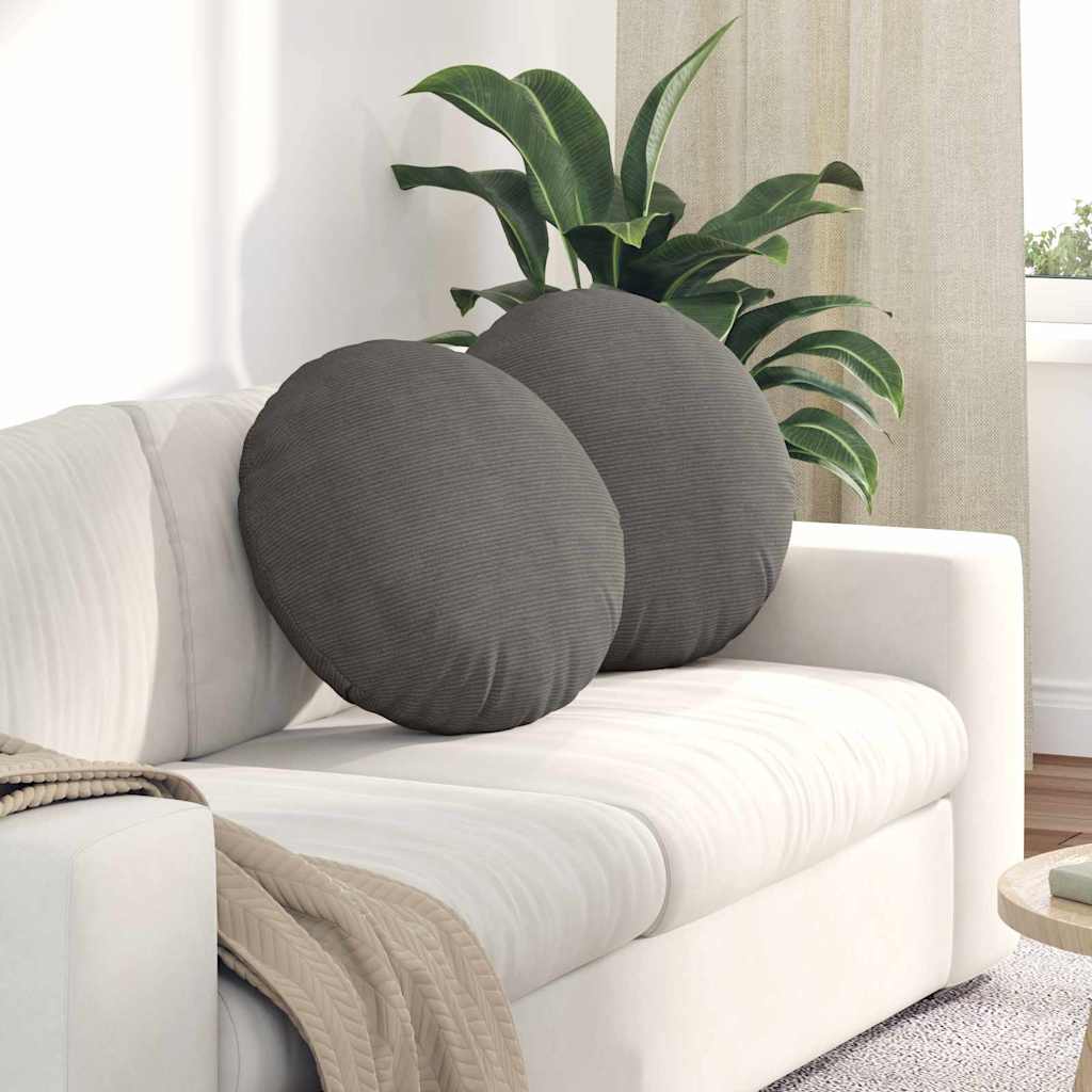 Cuscini per Seduta 2 pcs Grigio chiaro Ø50 x 19 cm | homemem39
