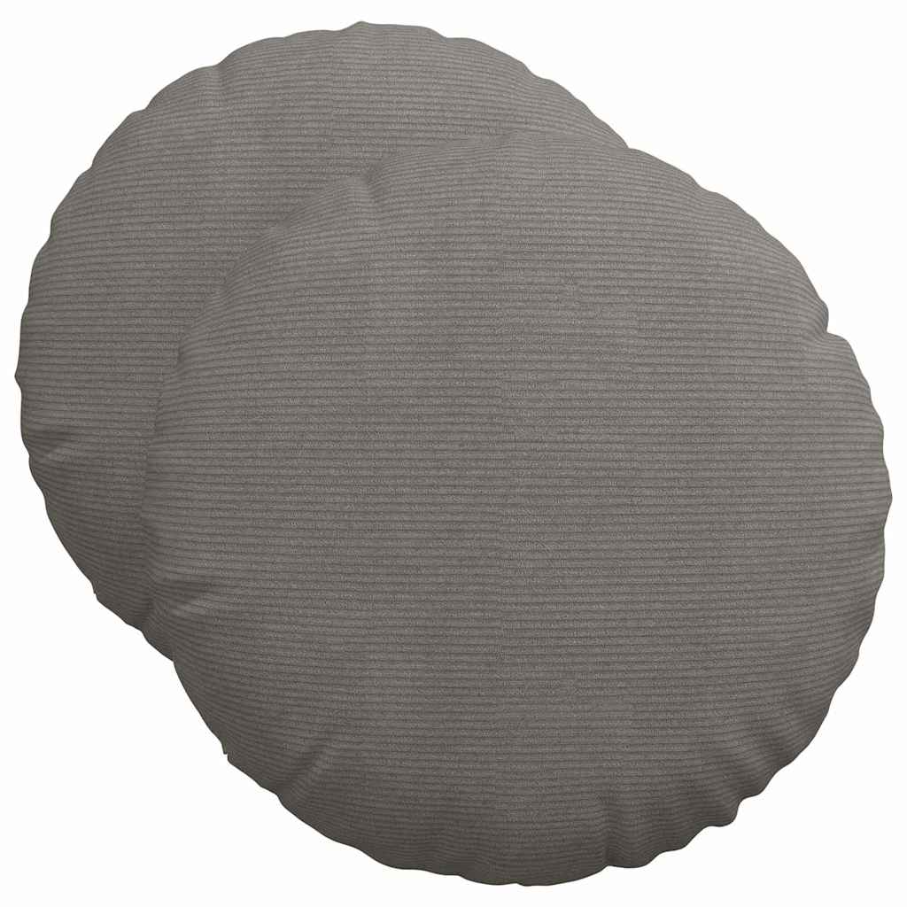 Cuscini per Seduta 2 pcs Grigio chiaro Ø50 x 19 cm | homemem39