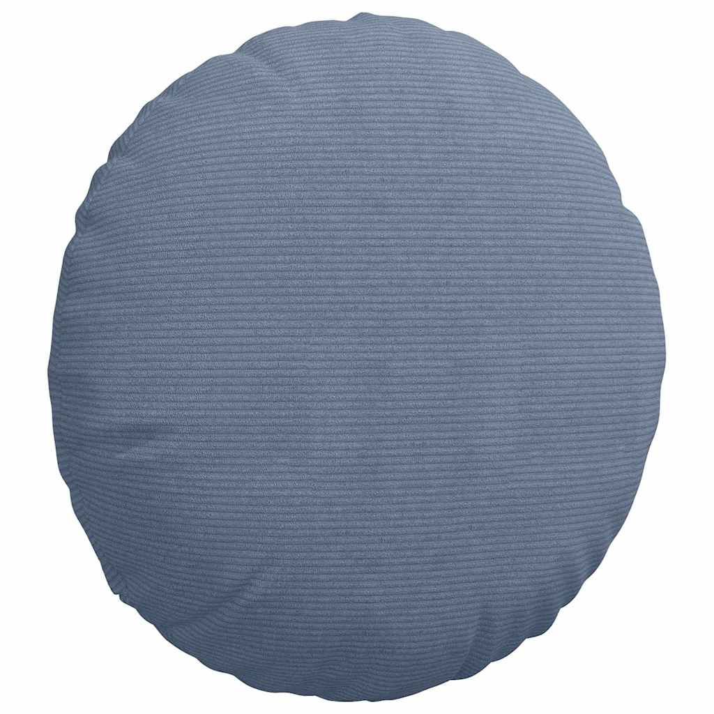 Cuscini per Seduta 2 pcs Blu Ø50 x 19 cm Tessuto in Cords | homemem39